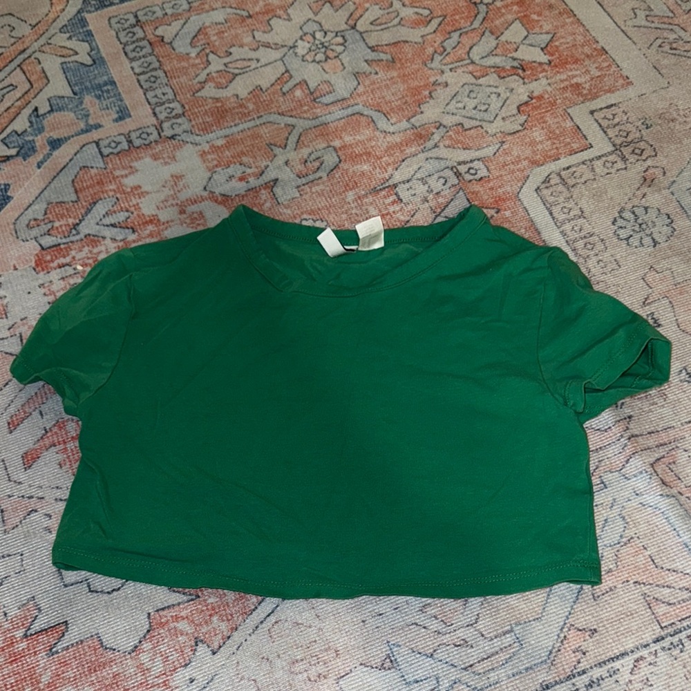 H&M Green Crop Top